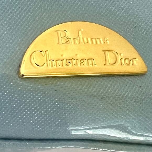Christian Dior Parfums Light Blue Makeup Bag Women’s Zippered Cosmetic Case - Picture 4 of 8